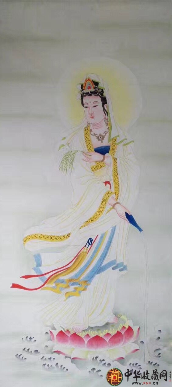 王朋   四尺豎幅   《菩薩畫》作品